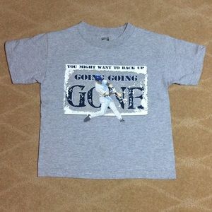 Baseball Tee “YOU MIGHT WANT TO BACK UP” Med. 5-6